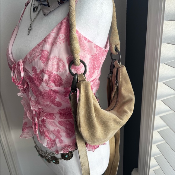 Free People Beige Suede Moon Shoulder Bag 🌙 - Picture 9 of 9